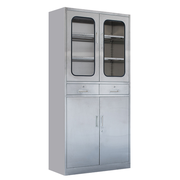 Staniless Steel Instrument Cabinet With 2 Drawers